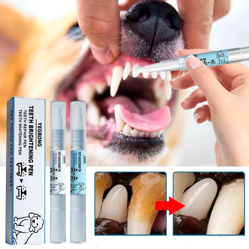 Dental Pen for Pets – Cleans yellowed teeth, prevents tartar, and eliminates bad breath.